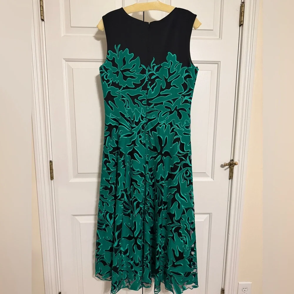 Tadashi Shoji Green Leaf Midi Dress - Picture 4 of 6